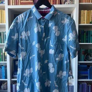 French Connection Blue Floral Shirt